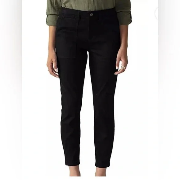 Social Standard by Sanctuary Logan Black Crop Utility Pant Zipper Ankle … - Picture 1 of 12